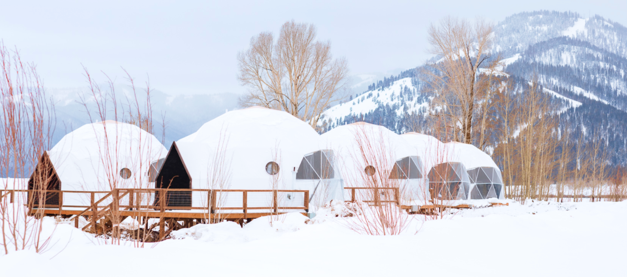 photo of igloo-like clamping facilities