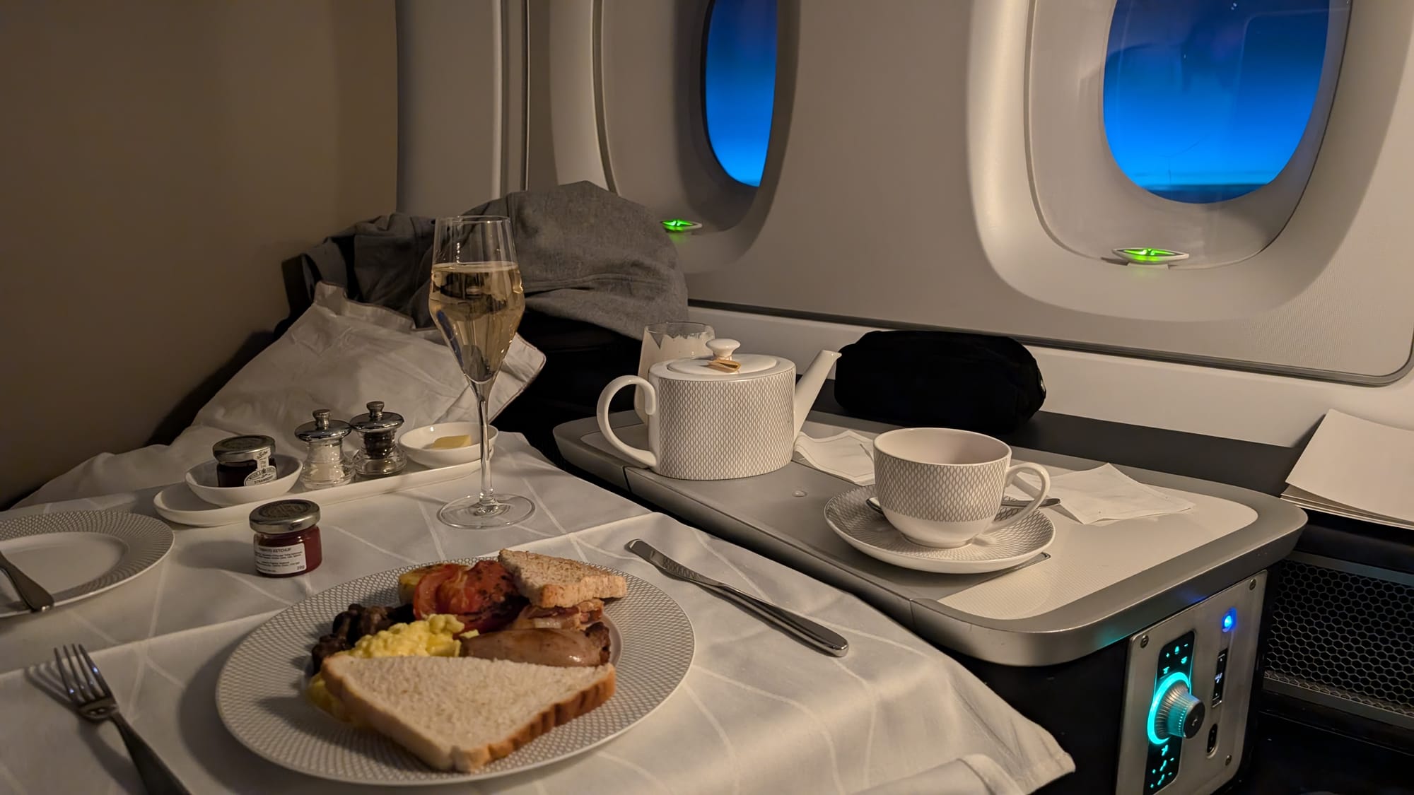 Photo of British Airways First Class meal