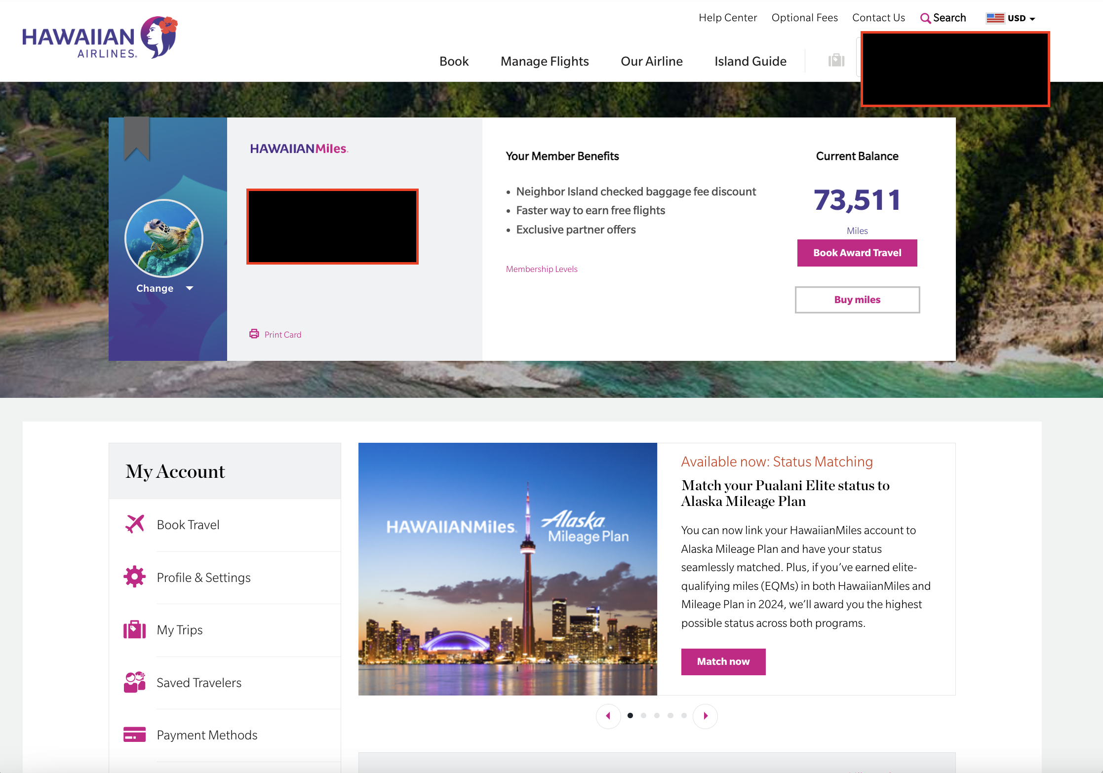 Transferring miles between Hawaiian Airlines and Alaska Airlines - Source: You Are Travel