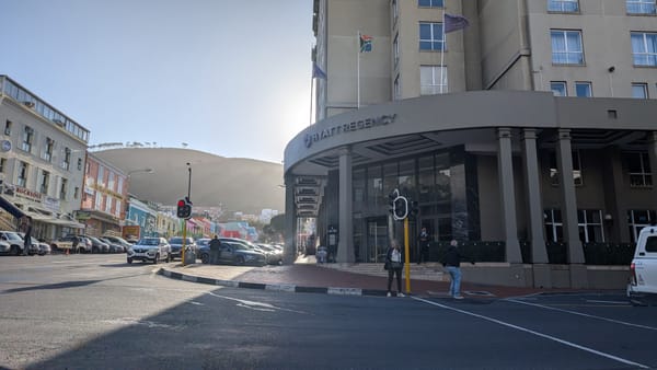 Photo outside of the Hyatt Regency Cape Town