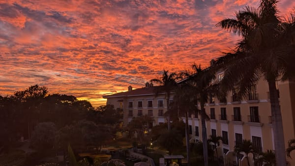 Photo of the sunset at the Marriott in Belen Costa Rica