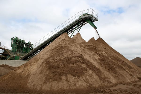 A 'Stockpile' of Sand - How fitting! - Source: Peter Craven - Sand stockpiles Uploaded by High Contrast