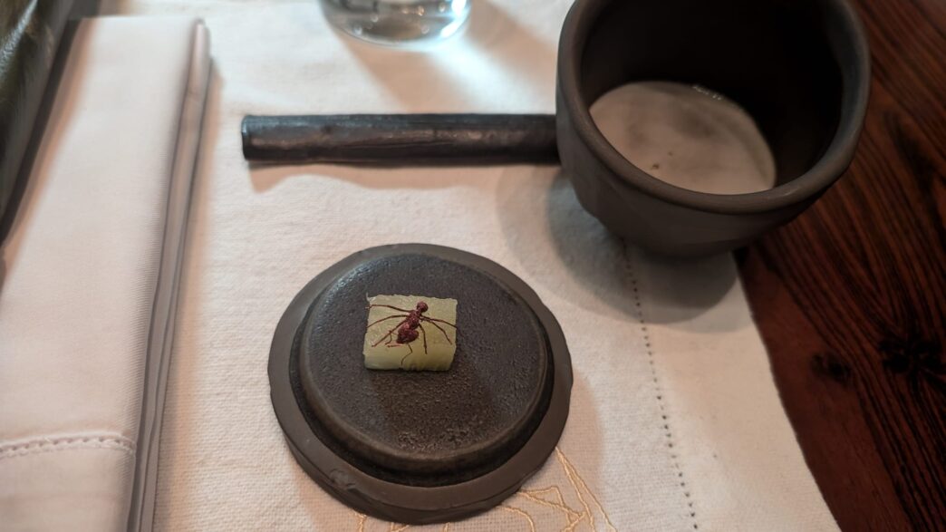 a small object on a plate