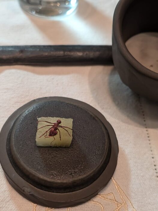 a small object on a plate