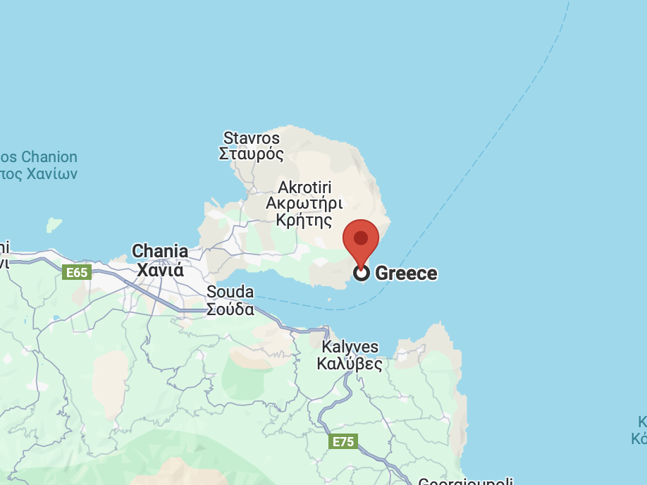 a map of a country with a location pin