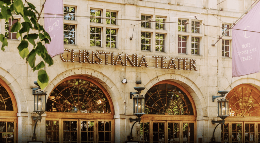 a building with a sign on the front