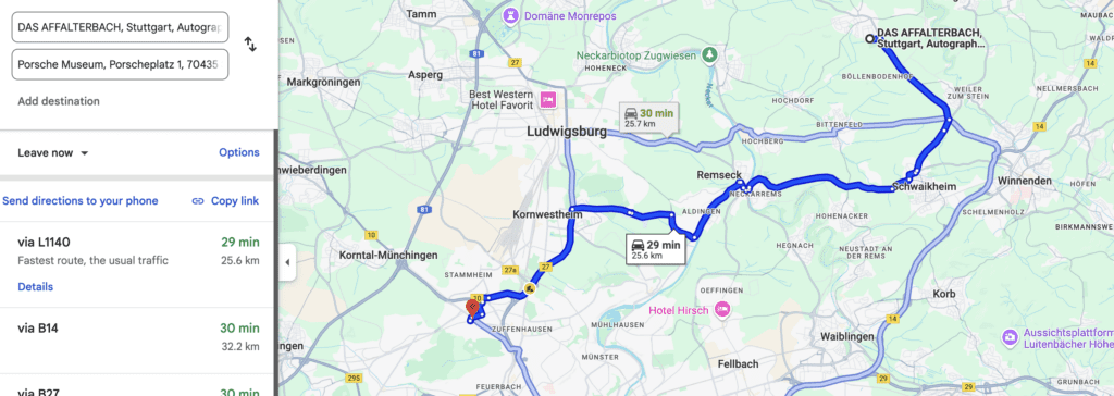 a map with a blue line