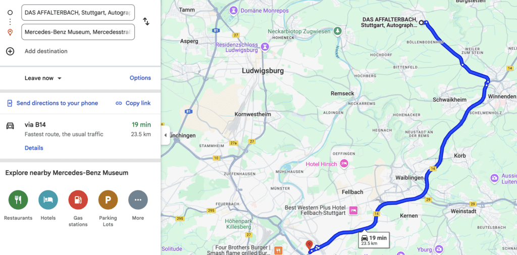 a map with a blue line
