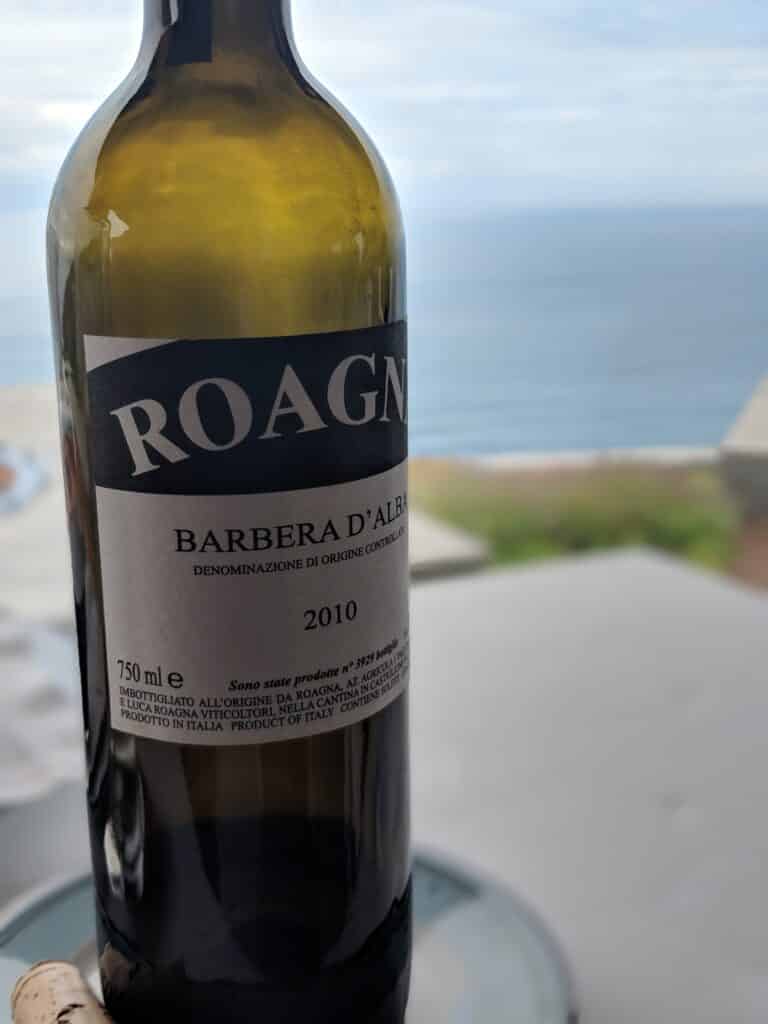 a bottle of wine on a table