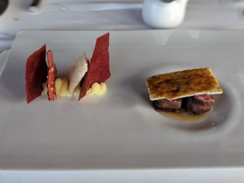 a plate of food on a table