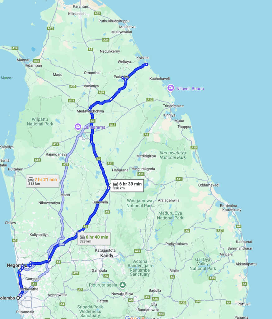 a map of a road