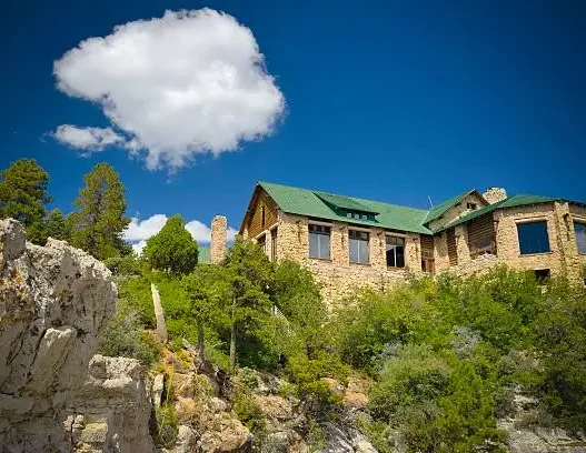 a building on a hill